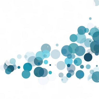 Baloncuklar Çemberi Noktaları Eşsiz Mavi Parlak Vektör Arkaplanı