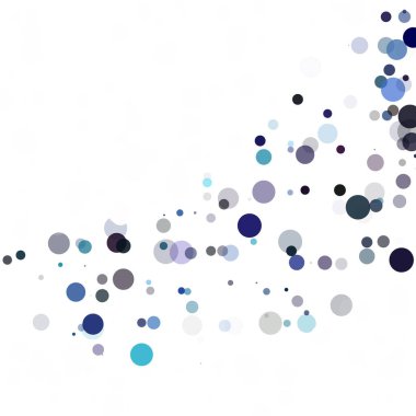 Baloncuklar Çemberi Noktaları Eşsiz Mavi Parlak Vektör Arkaplanı