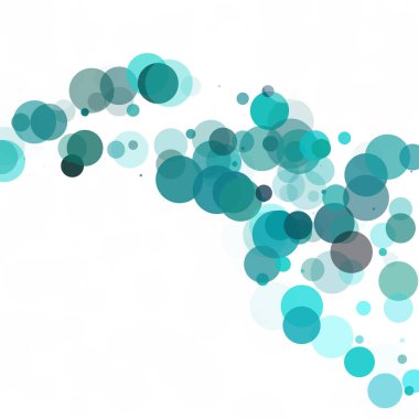 Kabarcıklar benzersiz yeşil parlak vektör arka plan