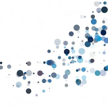 Baloncuklar Çemberi Noktaları Eşsiz Mavi Parlak Vektör Arkaplanı