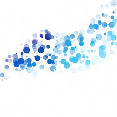 Baloncuklar Çemberi Noktaları Eşsiz Mavi Parlak Vektör Arkaplanı