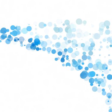 Baloncuklar Çemberi Noktaları Eşsiz Mavi Parlak Vektör Arkaplanı