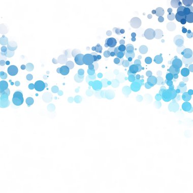 Baloncuklar Çemberi Noktaları Eşsiz Mavi Parlak Vektör Arkaplanı