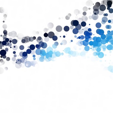 Baloncuklar Çemberi Noktaları Eşsiz Mavi Parlak Vektör Arkaplanı