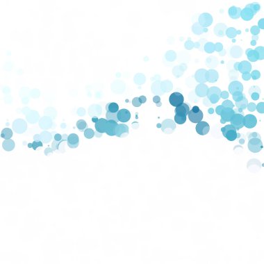 Baloncuklar Çemberi Noktaları Eşsiz Mavi Parlak Vektör Arkaplanı