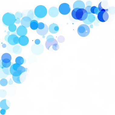 Baloncuklar Çemberi Noktaları Eşsiz Mavi Parlak Vektör Arkaplanı