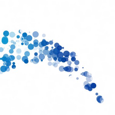 Baloncuklar Çemberi Noktaları Eşsiz Mavi Parlak Vektör Arkaplanı