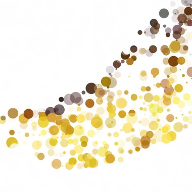 Kabarcıklar daire noktalar benzersiz sarı parlak vektör arka plan