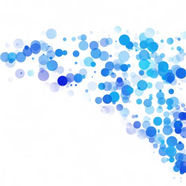 Baloncuklar Çemberi Noktaları Eşsiz Mavi Parlak Vektör Arkaplanı