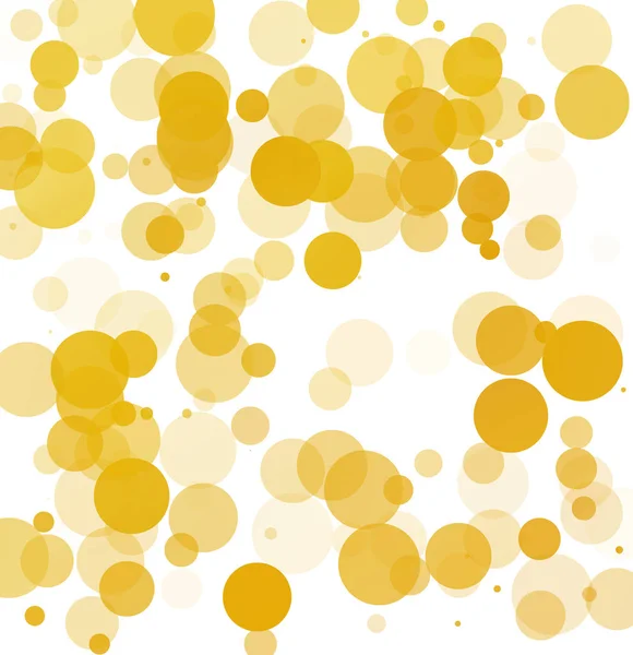 Burbujas Amarillo Único Brillante Fondo Vectorial — Vector de stock