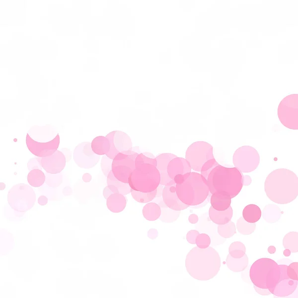 Bubbles Circle Dots Unique Pink Bright Vector Background — Stock Vector