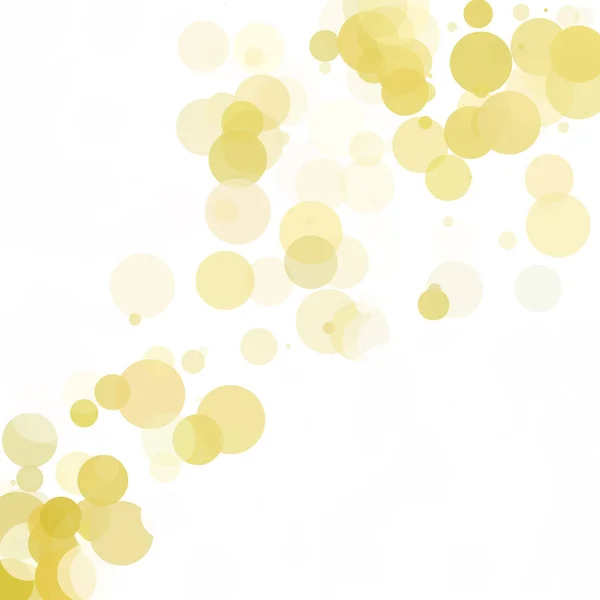 Пузыри Кружат Вокруг Точек Уникальный Желтый Яркий Фон — стоковый вектор