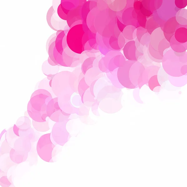 Bolle Cerchio Punti Unico Rosa Luminoso Vettoriale Sfondo — Vettoriale Stock