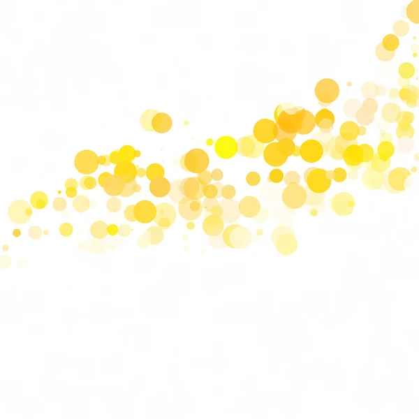 Blasen Kreis Punkte Einzigartige Gelbe Helle Vektor Hintergrund — Stockvektor