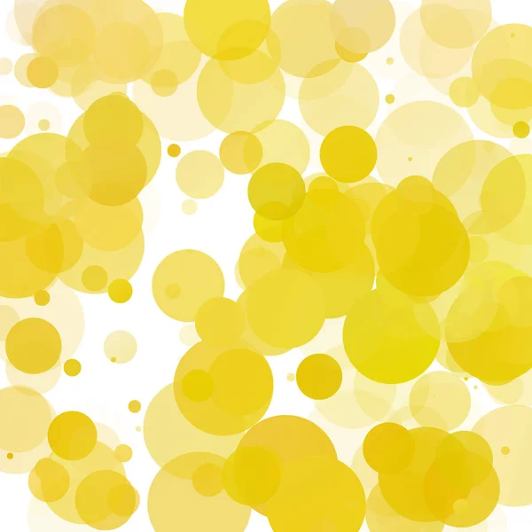 Burbujas Amarillo Único Brillante Fondo Vectorial — Vector de stock