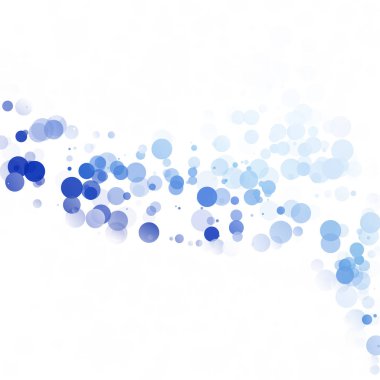 Baloncuklar Çemberi Noktaları Eşsiz Mavi Parlak Vektör Arkaplanı