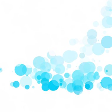 Baloncuklar Çemberi Noktaları Eşsiz Mavi Parlak Vektör Arkaplanı