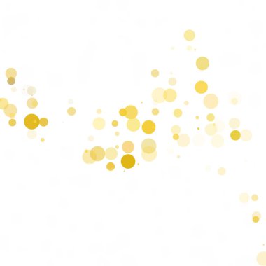 Kabarcıklar daire noktalar benzersiz sarı parlak vektör arka plan