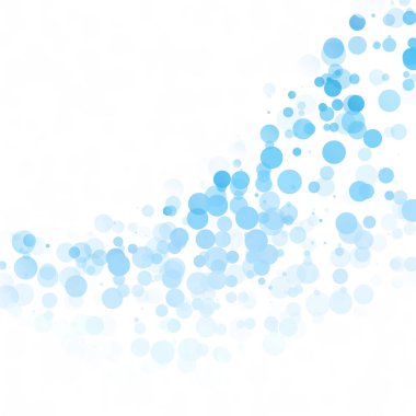 Baloncuklar Çemberi Noktaları Eşsiz Mavi Parlak Vektör Arkaplanı