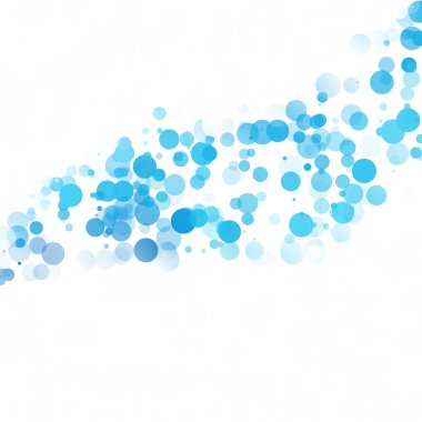 Baloncuklar Çemberi Noktaları Eşsiz Mavi Parlak Vektör Arkaplanı