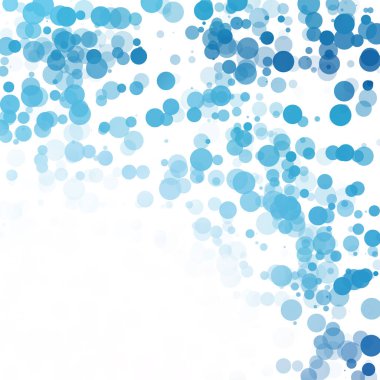 Baloncuklar Çemberi Noktaları Eşsiz Mavi Parlak Vektör Arkaplanı