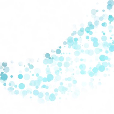 Baloncuklar Çemberi Noktaları Eşsiz Mavi Parlak Vektör Arkaplanı