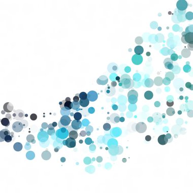 Baloncuklar Çemberi Noktaları Eşsiz Mavi Parlak Vektör Arkaplanı