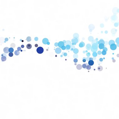 Baloncuklar Çemberi Noktaları Eşsiz Mavi Parlak Vektör Arkaplanı