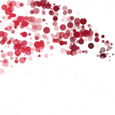 Kabarcıklar daire noktalar benzersiz kırmızı parlak vektör arka plan