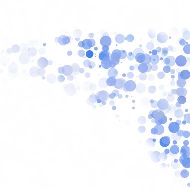 Baloncuklar Çemberi Noktaları Eşsiz Mavi Parlak Vektör Arkaplanı