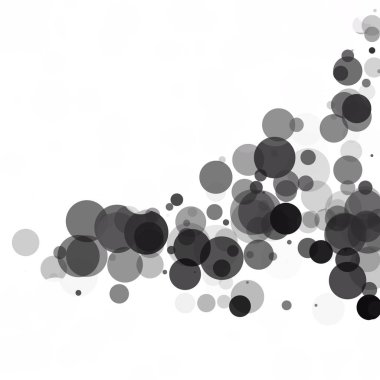 Kabarcıklar daire noktalar benzersiz siyah parlak vektör arka plan