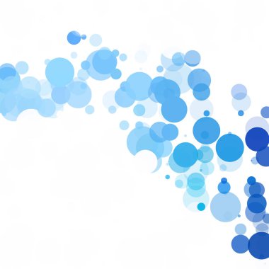 Kabarcıklar benzersiz mavi parlak vektör arka plan