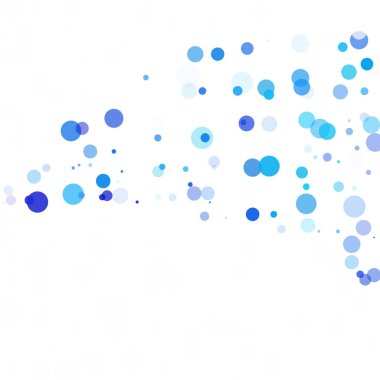 Baloncuklar Çemberi Noktaları Eşsiz Mavi Parlak Vektör Arkaplanı