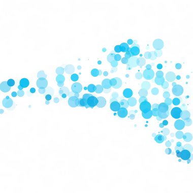 Baloncuklar Çemberi Noktaları Eşsiz Mavi Parlak Vektör Arkaplanı