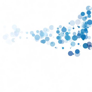 Baloncuklar Çemberi Noktaları Eşsiz Mavi Parlak Vektör Arkaplanı