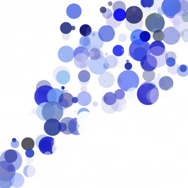 Baloncuklar Çemberi Noktaları Eşsiz Mavi Parlak Vektör Arkaplanı