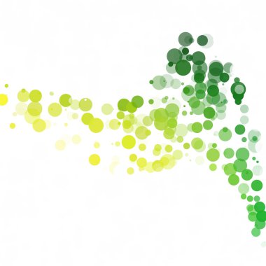 Kabarcıklar daire noktalar benzersiz yeşil parlak vektör arka plan