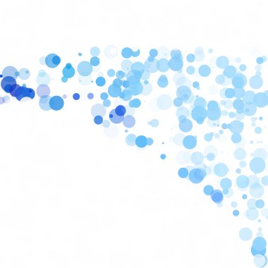 Baloncuklar Çemberi Noktaları Eşsiz Mavi Parlak Vektör Arkaplanı