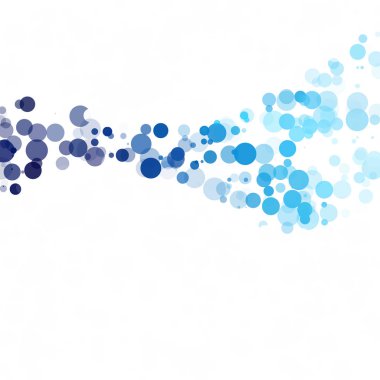 Baloncuklar Çemberi Noktaları Eşsiz Mavi Parlak Vektör Arkaplanı