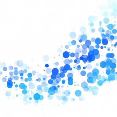 Baloncuklar Çemberi Noktaları Eşsiz Mavi Parlak Vektör Arkaplanı