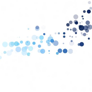 Baloncuklar Çemberi Noktaları Eşsiz Mavi Parlak Vektör Arkaplanı