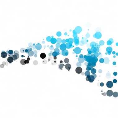 Baloncuklar Çemberi Noktaları Eşsiz Mavi Parlak Vektör Arkaplanı