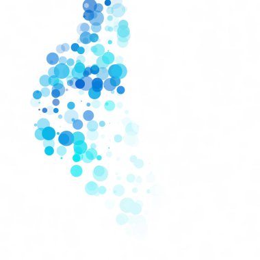 Baloncuklar Çemberi Noktaları Eşsiz Mavi Parlak Vektör Arkaplanı