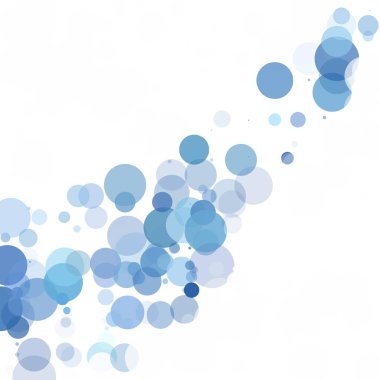 Kabarcıklar benzersiz mavi parlak vektör arka plan