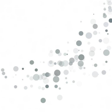 Kabarcıklar daire noktalar benzersiz gri beyaz parlak vektör arka plan