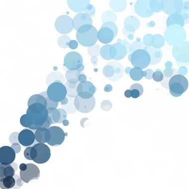 Baloncuklar Çemberi Noktaları Eşsiz Mavi Parlak Vektör Arkaplanı