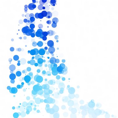 Baloncuklar Çemberi Noktaları Eşsiz Mavi Parlak Vektör Arkaplanı