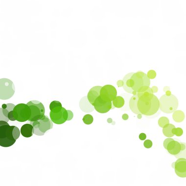 Kabarcıklar daire noktalar benzersiz yeşil parlak vektör arka plan