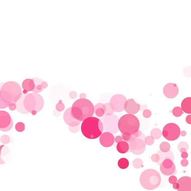 Kabarcıklar daire noktalar benzersiz pembe parlak vektör arka plan