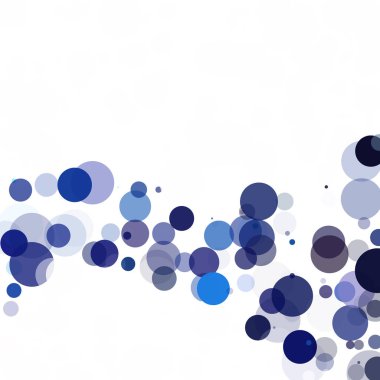 Baloncuklar Çemberi Noktaları Eşsiz Mavi Parlak Vektör Arkaplanı